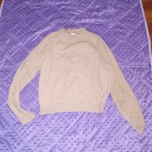 A New Day Tan Cropped Knit Top Small